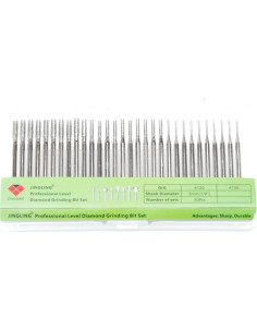 Kit de Brocas de Diamante JINGLING 1-2-3mm para Dremel 30Pcs 2