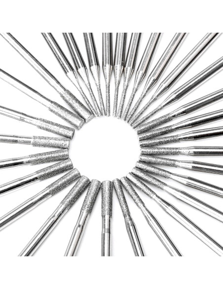 Kit de Brocas de Diamante JINGLING 1-2-3mm para Dremel 30Pcs