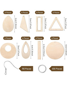 Kit de Joyería Hicarer 197 Piezas - Pendientes de Madera 2