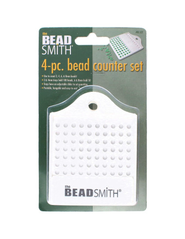 Juego de Contadores de Perlas The Beadsmith - 4 Bandejas 3-8mm