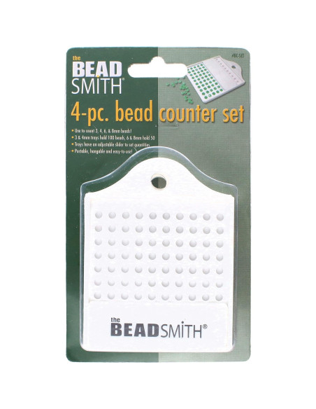 Juego de Contadores de Perlas The Beadsmith - 4 Bandejas 3-8mm