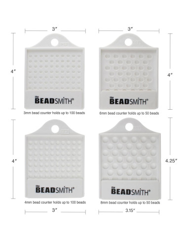 Juego de Contadores de Perlas The Beadsmith - 4 Bandejas 3-8mm