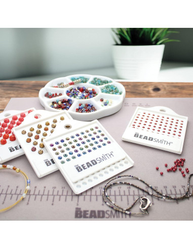 Juego de Contadores de Perlas The Beadsmith - 4 Bandejas 3-8mm
