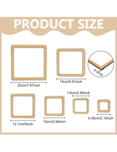 Kit de Telar de Madera BENECREAT 6 Tamaños 4.5mm DIY 2