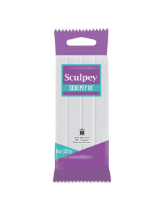 Arcilla Polimérica Sculpey III Blanca 227 g - Manualidades