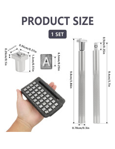 Kit de Estampado en Cuero RJLCTH - 37 Piezas, Sellos 6 mm 2