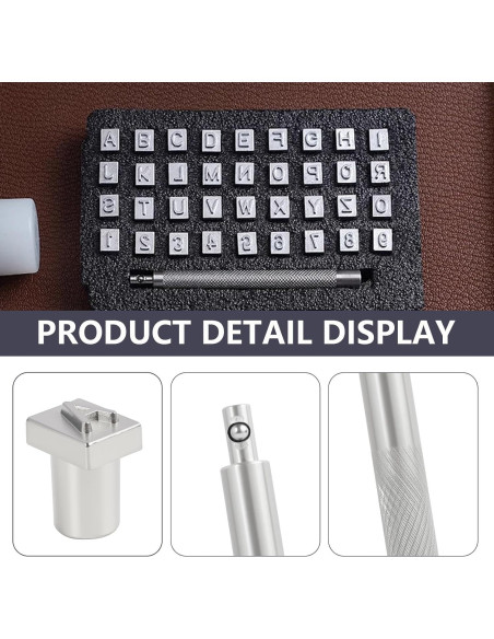 Kit de Estampado en Cuero RJLCTH - 37 Piezas, Sellos 6 mm