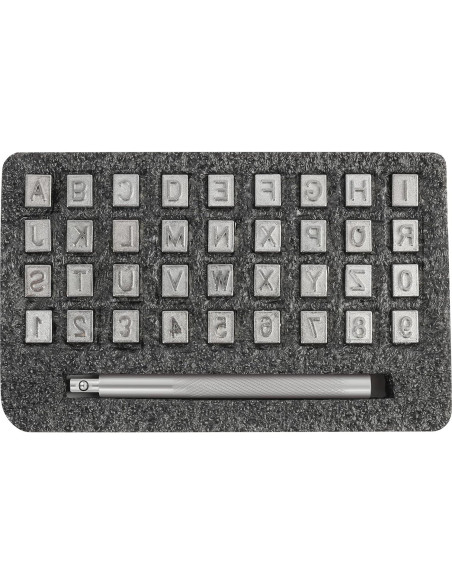 Kit de Estampado en Cuero RJLCTH - 37 Piezas, Sellos 6 mm
