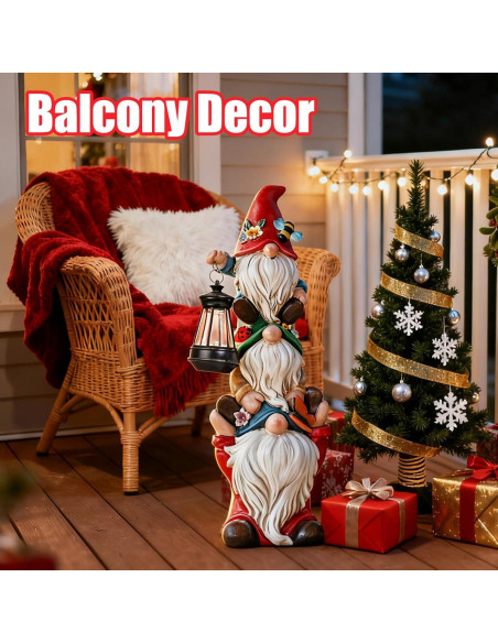 Estatua de Gnomo de Jardín Solar Twinbling 30.96 cm Multicolor