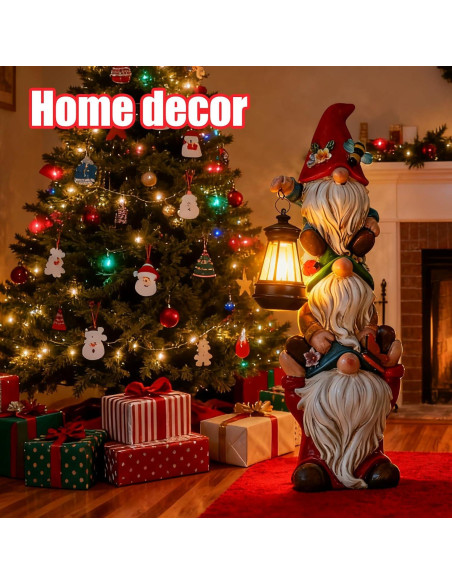 Estatua de Gnomo de Jardín Solar Twinbling 30.96 cm Multicolor