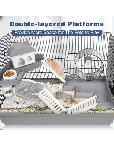 Jaula para Hámster Multinivel LOOBMBNS 55.88x30.48x38.1cm