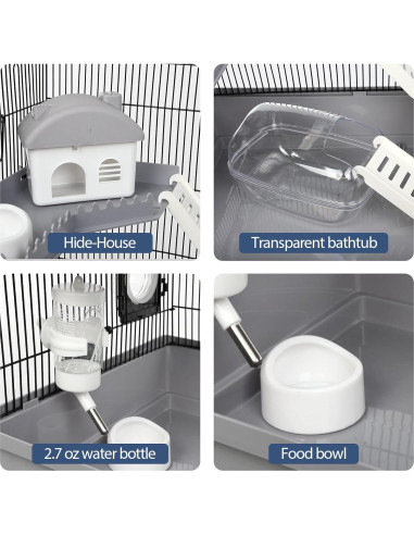Jaula para Hámster Multinivel LOOBMBNS 55.88x30.48x38.1cm