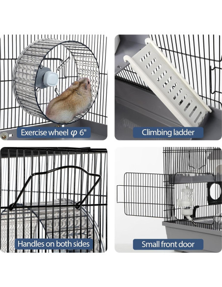 Jaula para Hámster Multinivel LOOBMBNS 55.88x30.48x38.1cm
