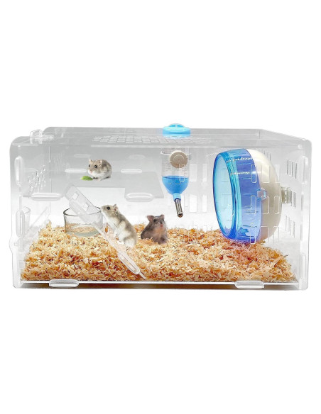 Jaula para Hámster Enano Kathson Acrílica Azul 31.75x16.5x17.4cm