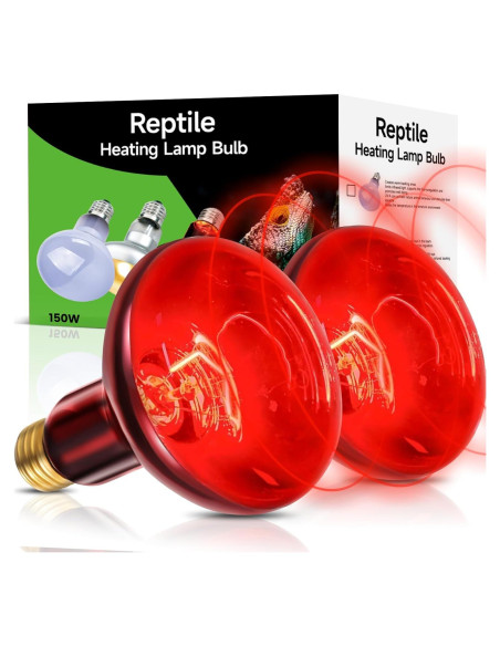 Paquete de 2 Lámparas de Calor Infrarrojo 150W REPTITRIP