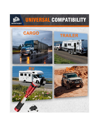 Cerradura de Enganche METOWARE para Remolque 2" y 2-1/2"