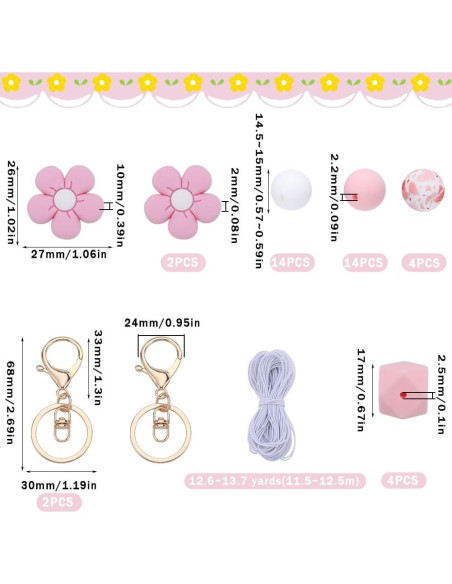 Kit de Fabricación de Llaveros de Silicona Sunnyclue 40 Piezas