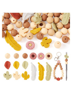 72 Perlas Focales de Silicona Craftdady - 15mm y Formas Variadas