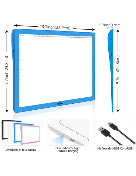 Caja de Luz LED Recargable Mlife A4 para Calcar Vinilo