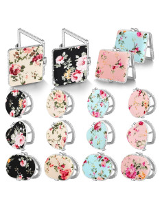 Espejos Compactos Blulu 16 Pcs Floral Plegable para Bolso