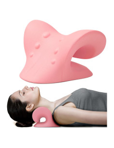 RESTCLOUD Almohada de Tracción Cervical Rosa para Alivio