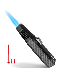 Antorcha de Butano KOLTEC Ajustable a Prueba de Viento Negra