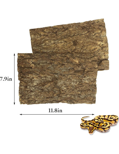 Fondo de Corteza de Corcho Natural Tfwadmx 30x20cm para Reptiles