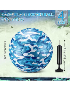 Balón de Fútbol Camuflaje Libima Tamaño 4 con Bomba 2