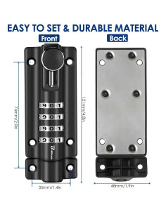 Cerradura de Combinación BRILLIRARE HD09 4 Dígitos Resistente 2