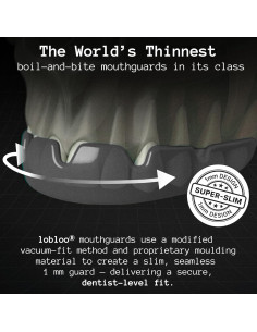 Protector Bucal Deportivo Lobloo Ultra Delgado 1mm Negro 2