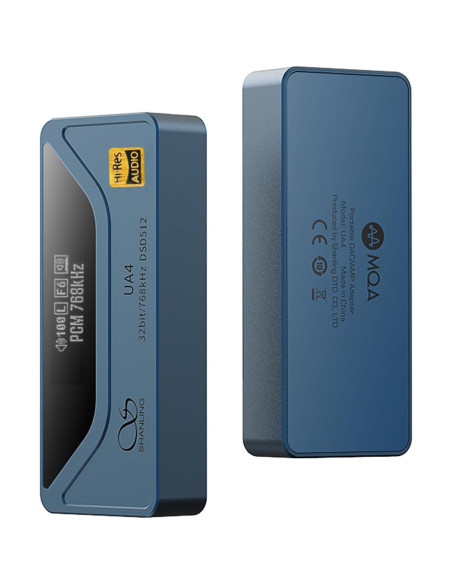 Amplificador de Auriculares SHANLING UA4 Azul, DAC USB Portátil 768kHz