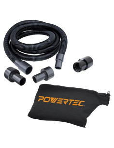 Kit de Manguera de Recolección de Polvo POWERTEC 3.05m + Bolsa