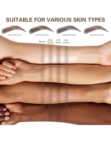 Lápiz de Cejas UCANBE Marrón Ceniza Impermeable 12,7 cm