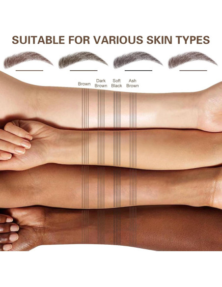 Lápiz de Cejas UCANBE Marrón Ceniza Impermeable 12,7 cm