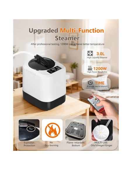 Caja de Sauna Infrarroja Portátil Noerishia 1200W 3L