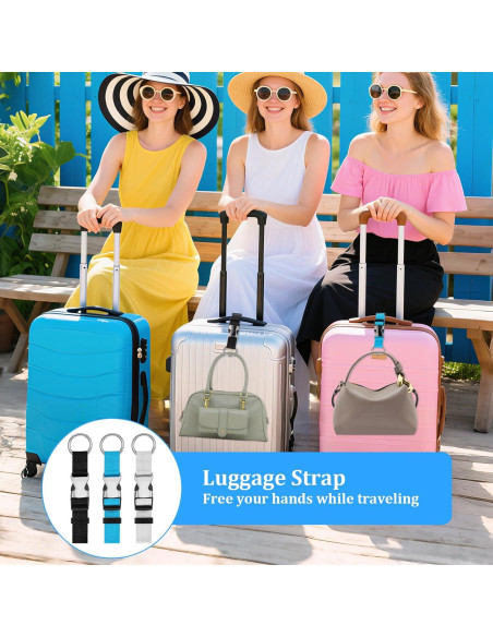 3 Correás de Equipaje Ajustables SynHHergyx - Nailon Resistente