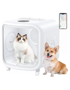 Caja de Secado Automática para Mascotas Petsuper 75L - Silenciosa y Controlada por App