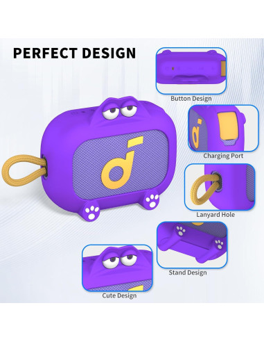 Funda Protectora Silicona Anker Soundcore Select 4 Go Púrpura