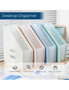 Organizador de Archivos Y YOMA Rosa 2 Pack Expandible A4 2