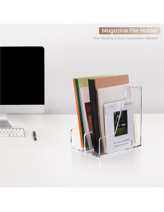 Soporte de Revistas Acrílico YUXUN 2 Paquete A4 Transparente 2