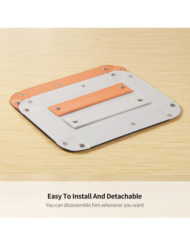 Bandeja Organizadora de Llaves YAPISHI de Cuero Naranja