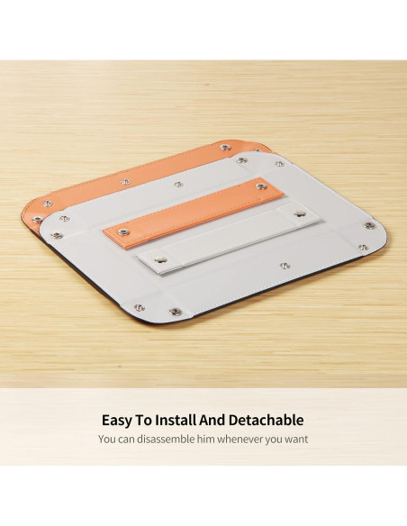 Bandeja Organizadora de Llaves YAPISHI de Cuero Naranja