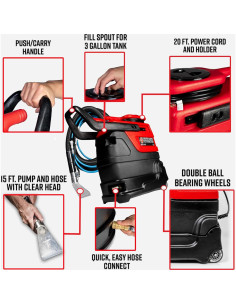 Extractor de Alfombra Calentado Adam's Polishes 3 Galones 93.3C 2