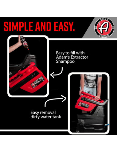 Extractor de Alfombra Calentado Adam's Polishes 3 Galones 93.3C