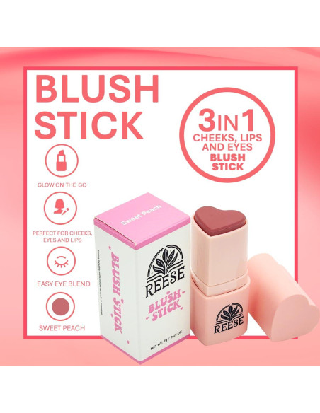 Barra de Rubor Multifuncional Reese - Durazno Dulce 3 en 1