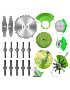 15 Piezas Cuchillas de Cortacésped CGNRONEAU para Desmalezadora