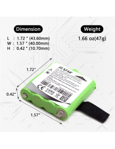 Paquete de 5 Baterías Recargables Ni-MH 4.8V 700mAh elxjar 2