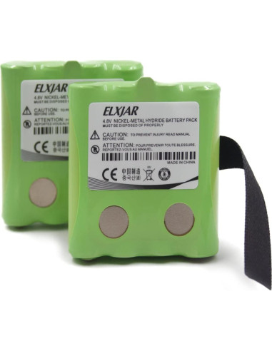 Paquete de 5 Baterías Ni-MH 4.8V 700mAh elxjar para Radios