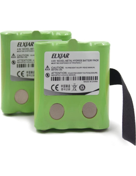 Paquete de 5 Baterías Ni-MH 4.8V 700mAh elxjar para Radios