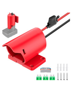 Adaptador de Batería Milwaukee M12 con Fusible y Cable 12AWG